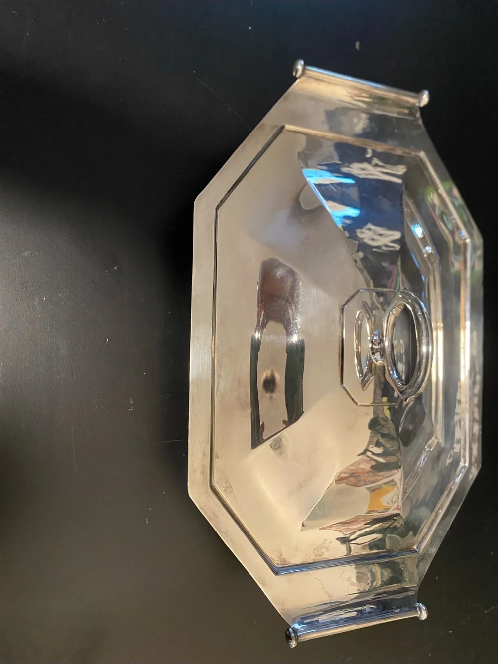 Silver Covered Serving Dish - Elegant Home Dining Server